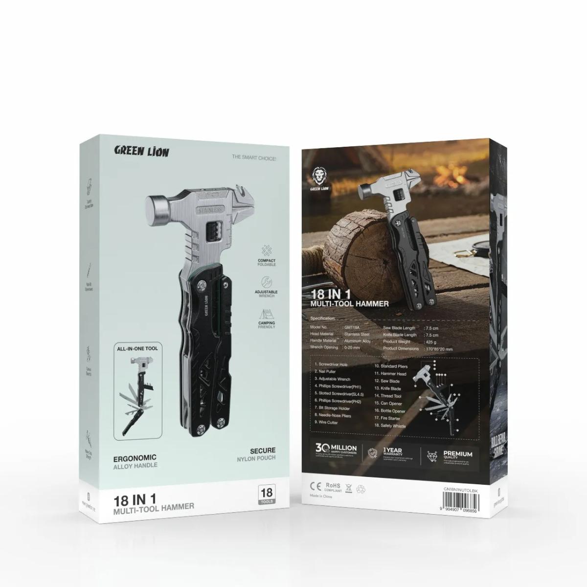 Green Lion 18 in 1 Multi-Tool Hammer