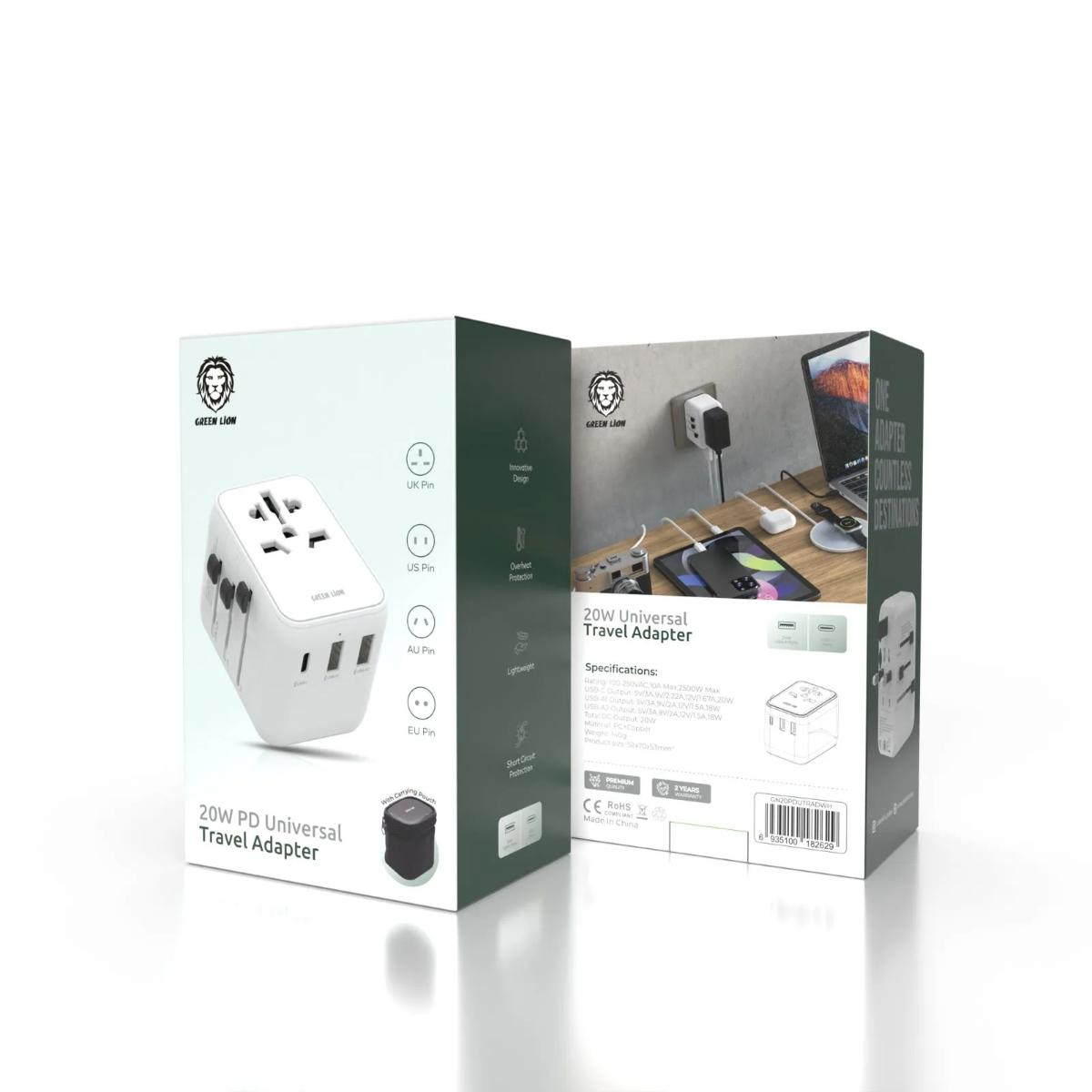 Green Lion 20W PD Universal Travel Adapter