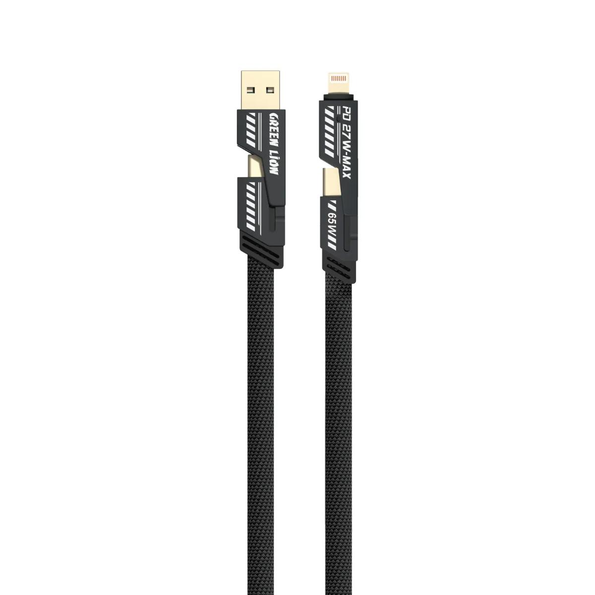 Green Lion 2 in 2 Braided Fast Charging Cable
