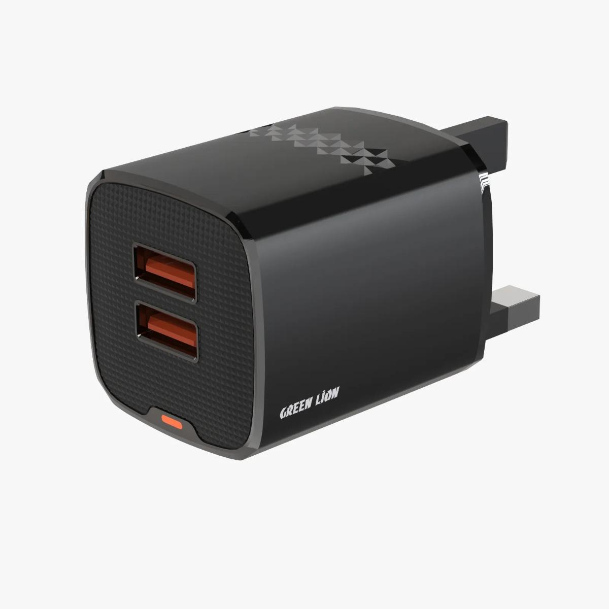 Green Lion Dual Port Wall Charger (UK Plug)