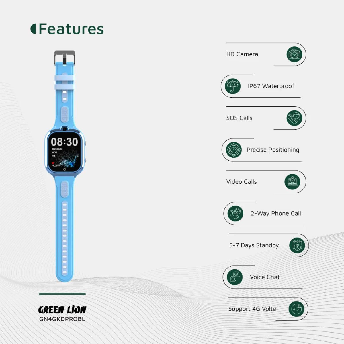 Green Lion 4G Kids Watch Pro 1.85" Smart Watch