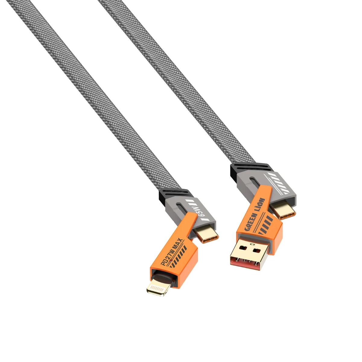 Green Lion 2 in 2 Braided Fast Charging Cable