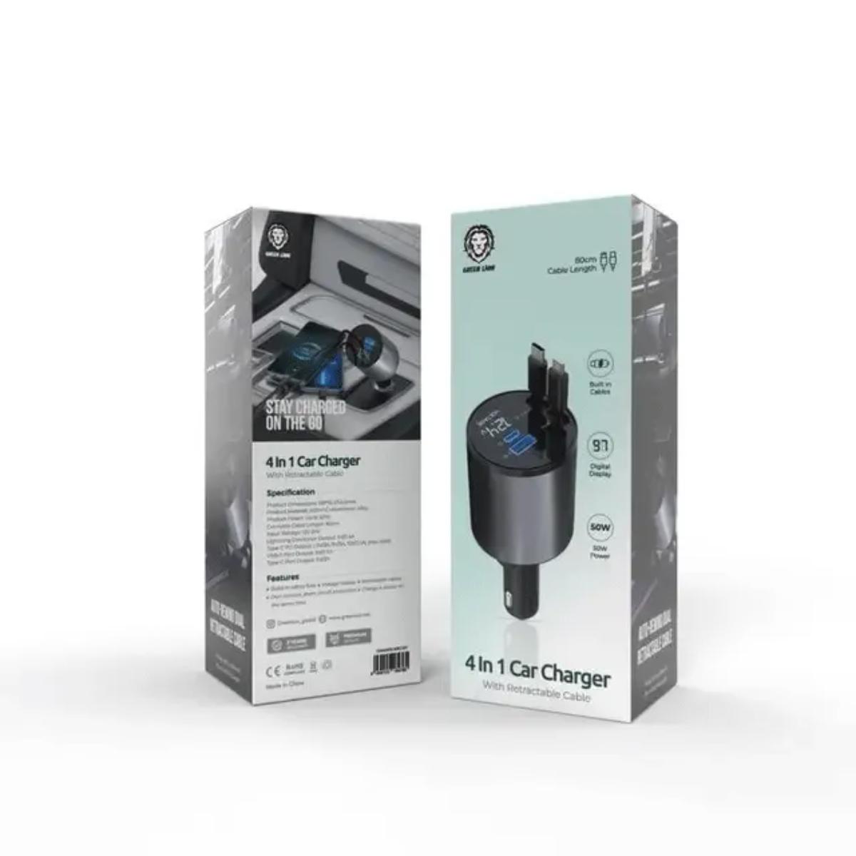 Green Lion 4 In 1 Car Charger