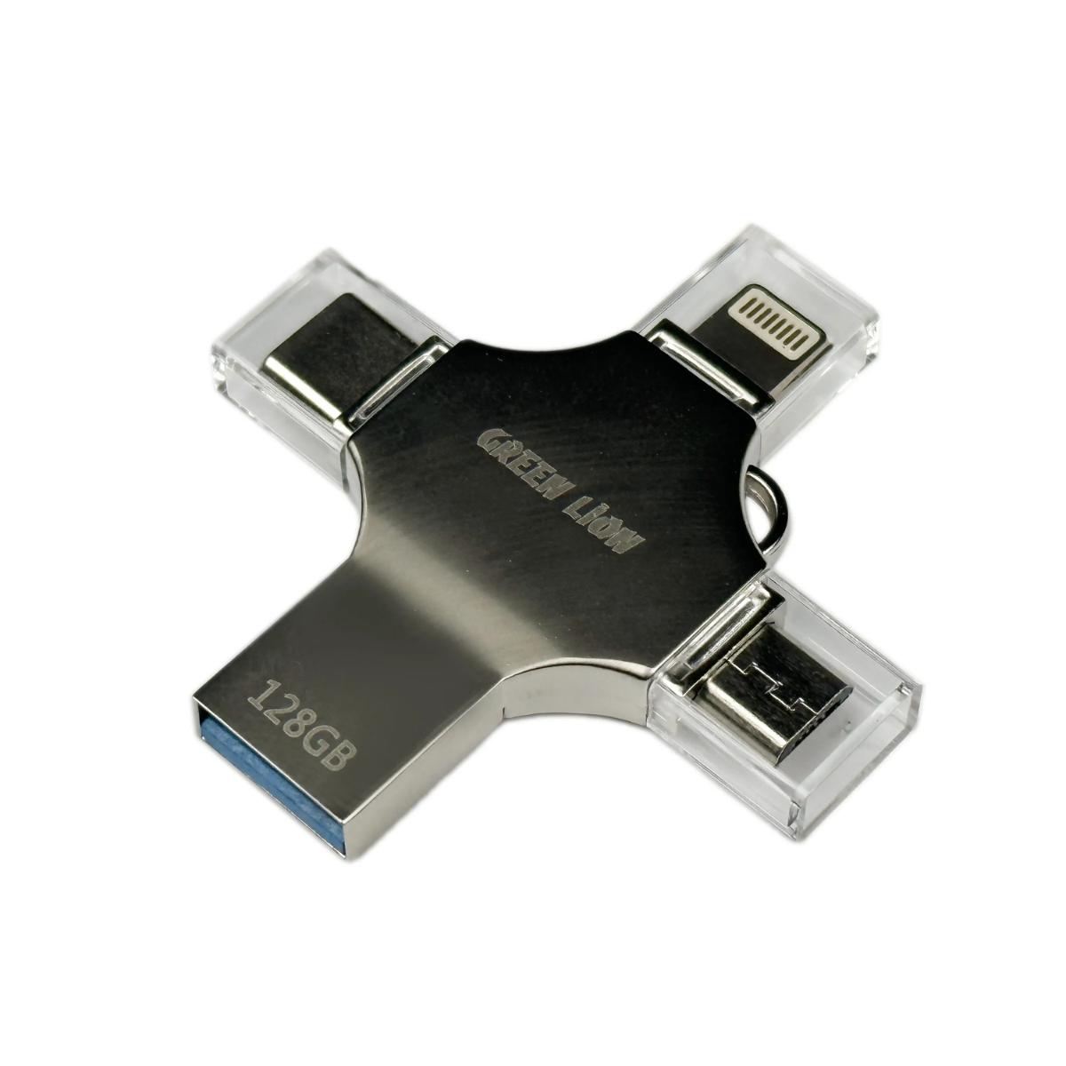 Green Lion 4•in•1 USB Flash Drive 128GB