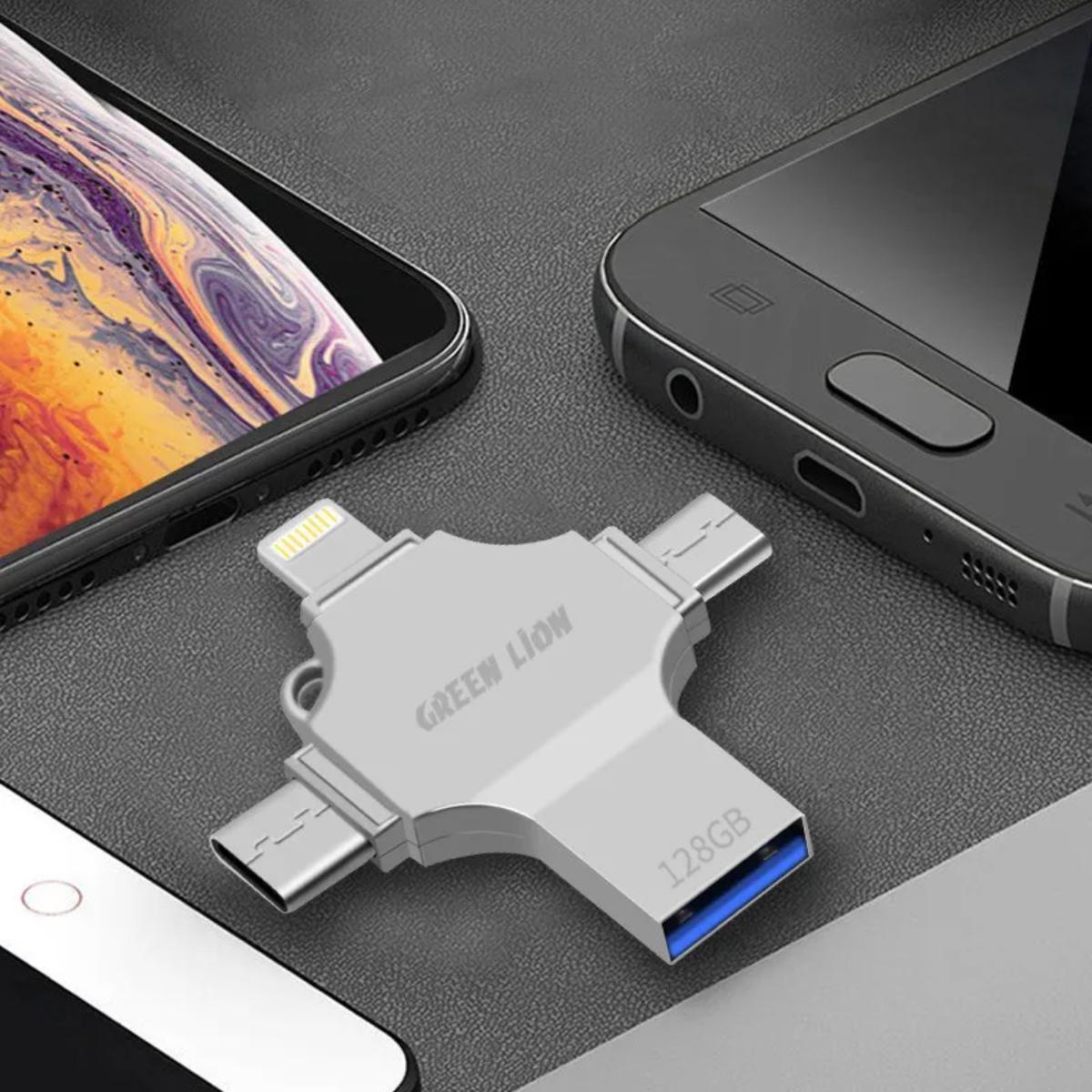 Green Lion 4•in•1 USB Flash Drive 128GB