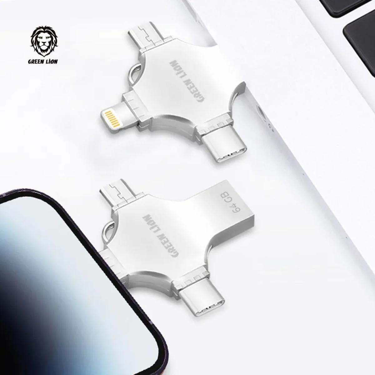 Green Lion 4•in•1 USB Flash Drive 64GB