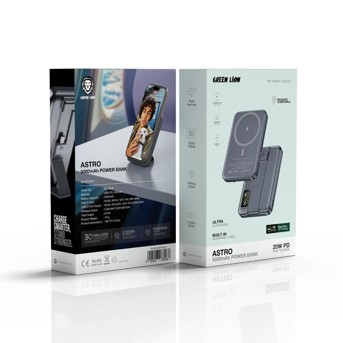 Green Lion Astro 5000mAh 3-in-1 Power Bank