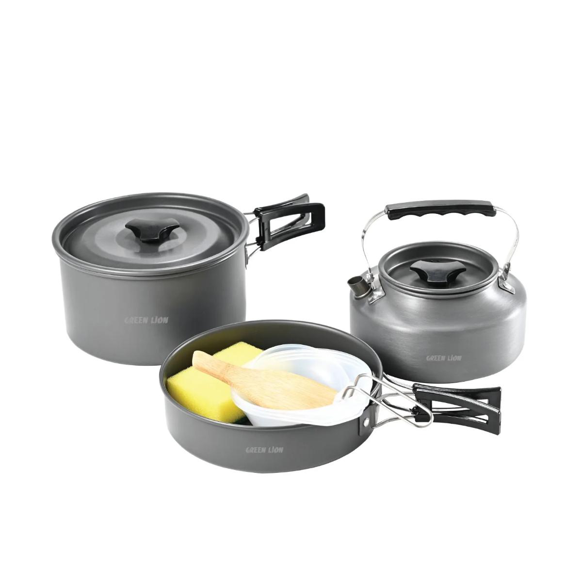 Green Lion 7 In 1 Camping Cookware