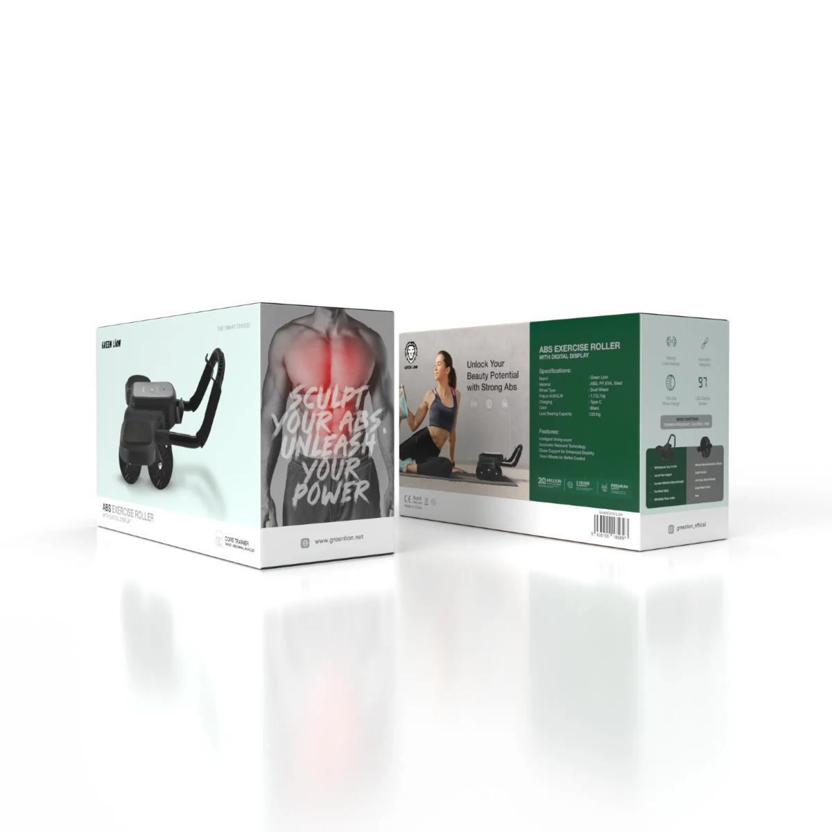 Green lion ABS Exercise Roller With Digital Display