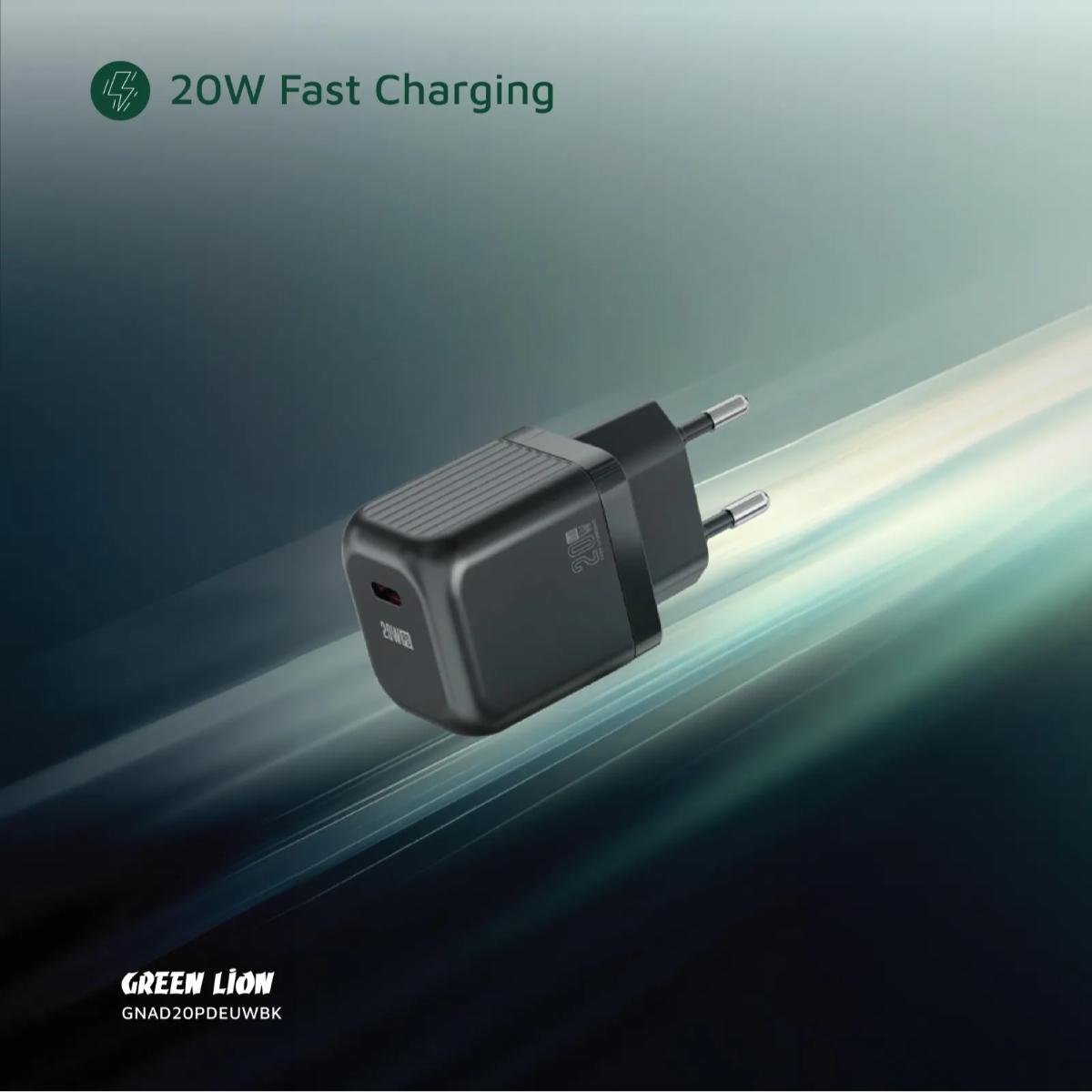 Green Lion Ultra Compact 20W PD USB-C Wall Charger