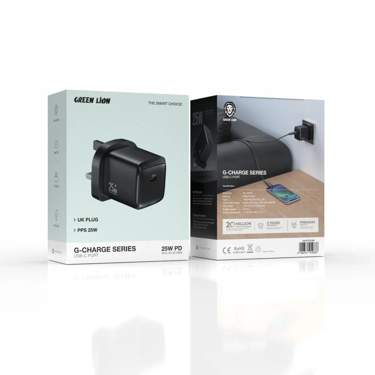 Green Lion G-Charge 25W PD USB-C Wall Charger
