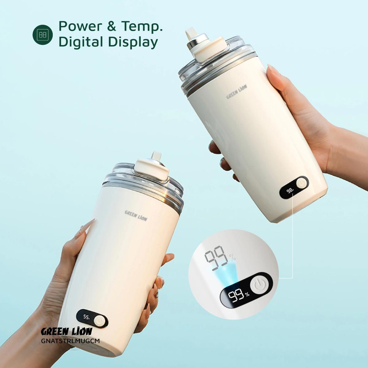 Green Lion 350ml Self-Stirring Mug