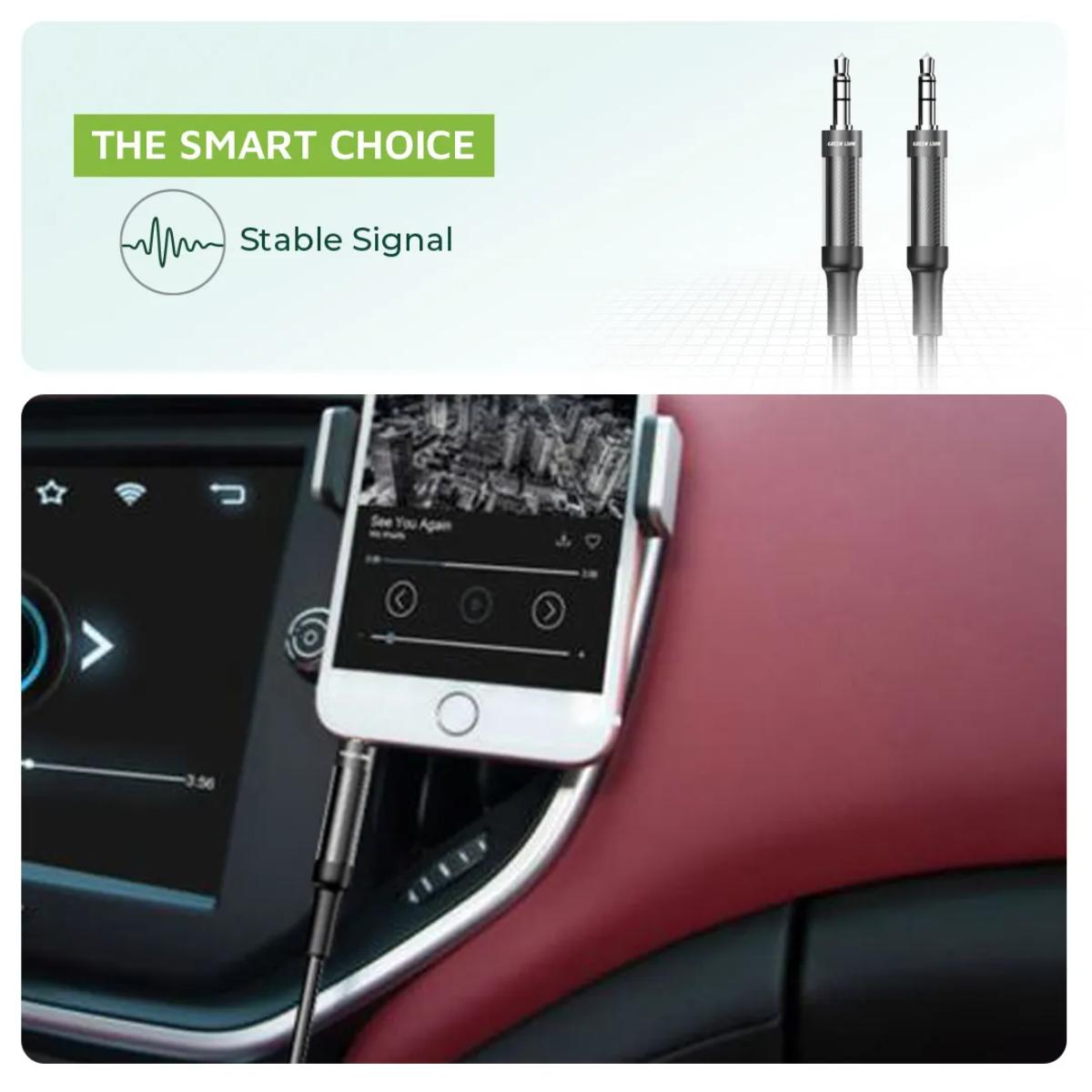 Green Lion AUX To AUX Braided Cable