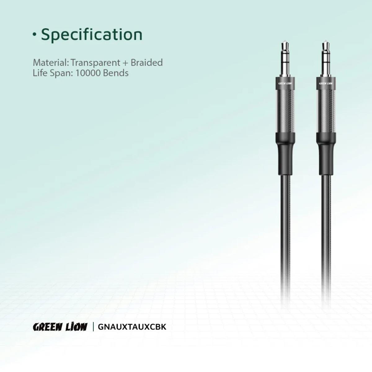 Green Lion AUX To AUX Braided Cable
