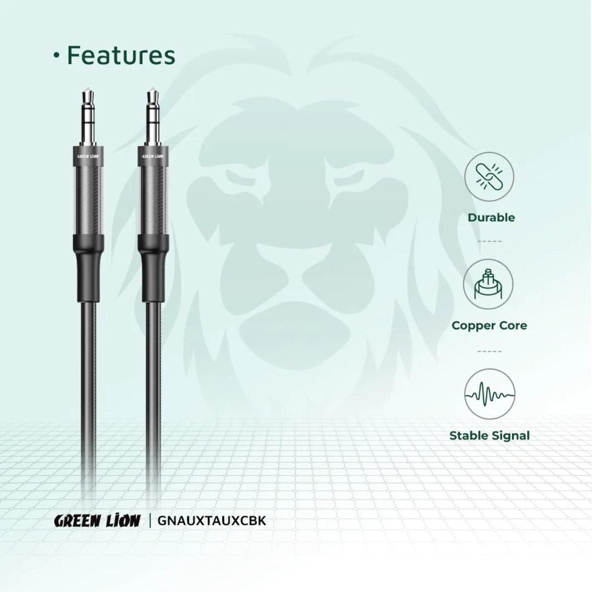 Green Lion AUX To AUX Braided Cable
