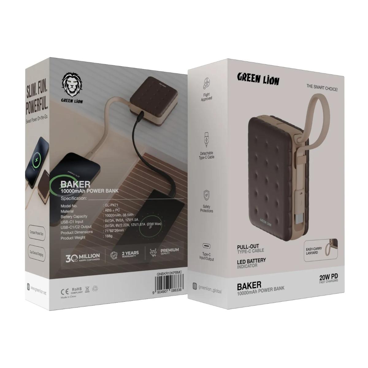 Green Lion Baker Power Bank 10000mAh PD 20W