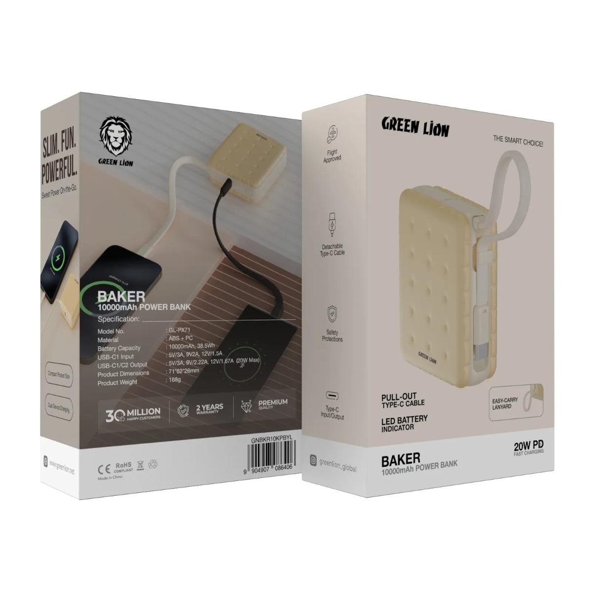 Green Lion Baker Power Bank 10000mAh PD 20W