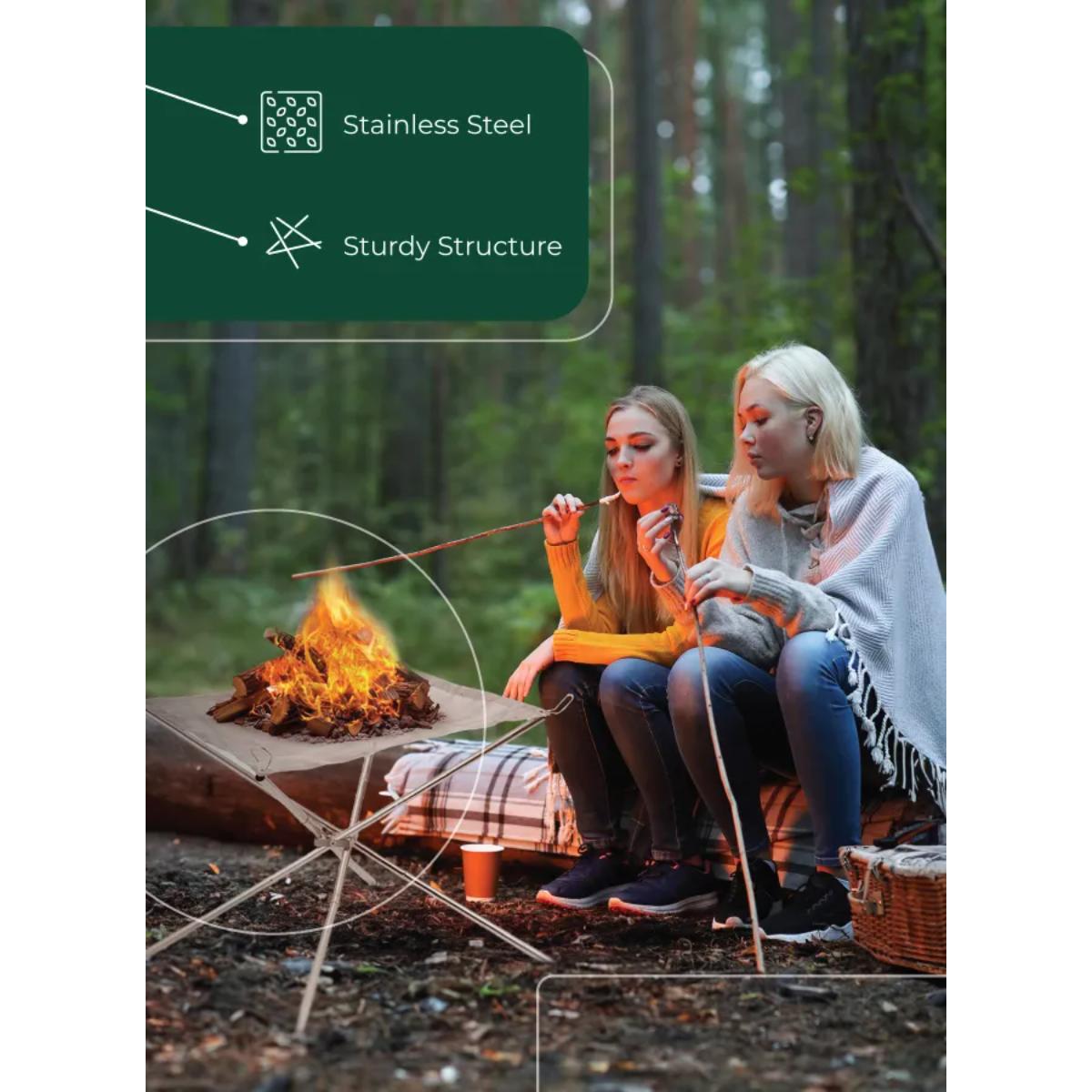 Green Lion Portable Bonfire Stainless Steel Stand