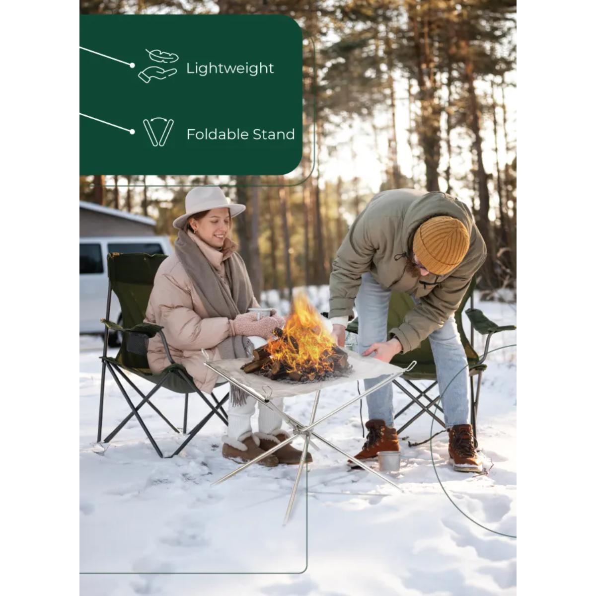 Green Lion Portable Bonfire Stainless Steel Stand