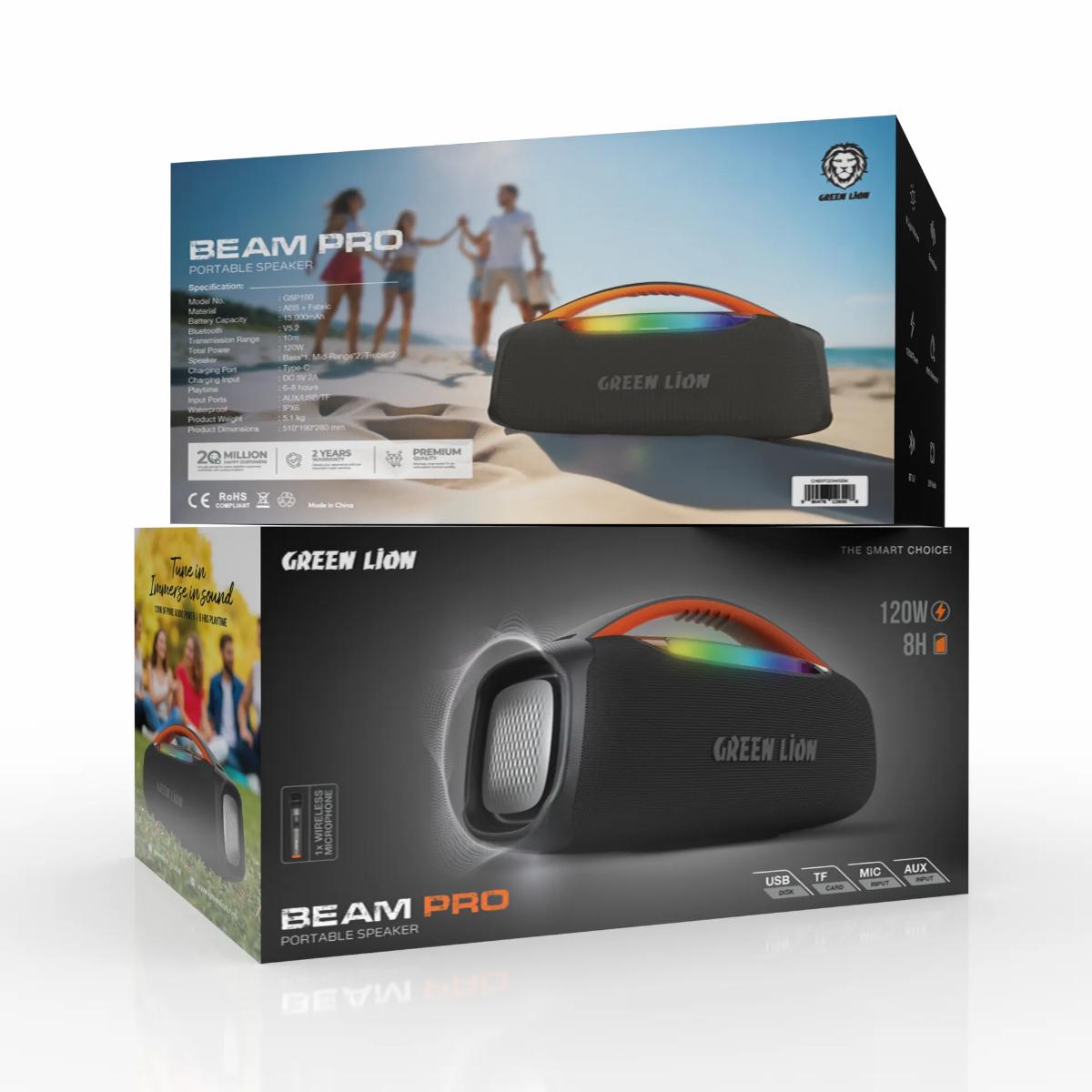 Green Lion Beam Pro 120W Portable Party Speaker