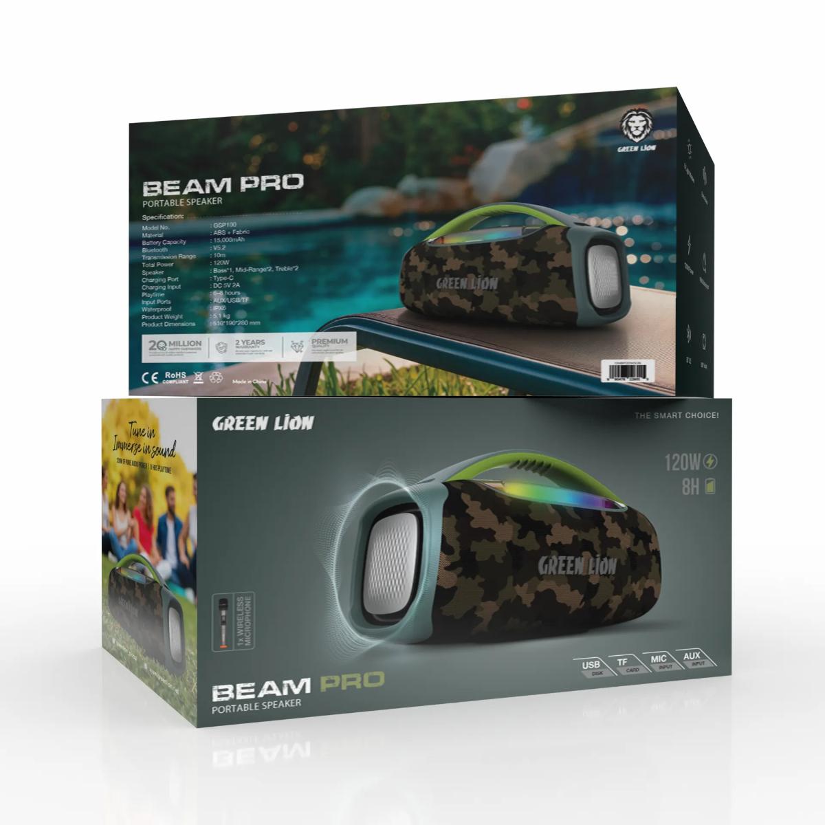 Green Lion Beam Pro 120W Portable Party Speaker