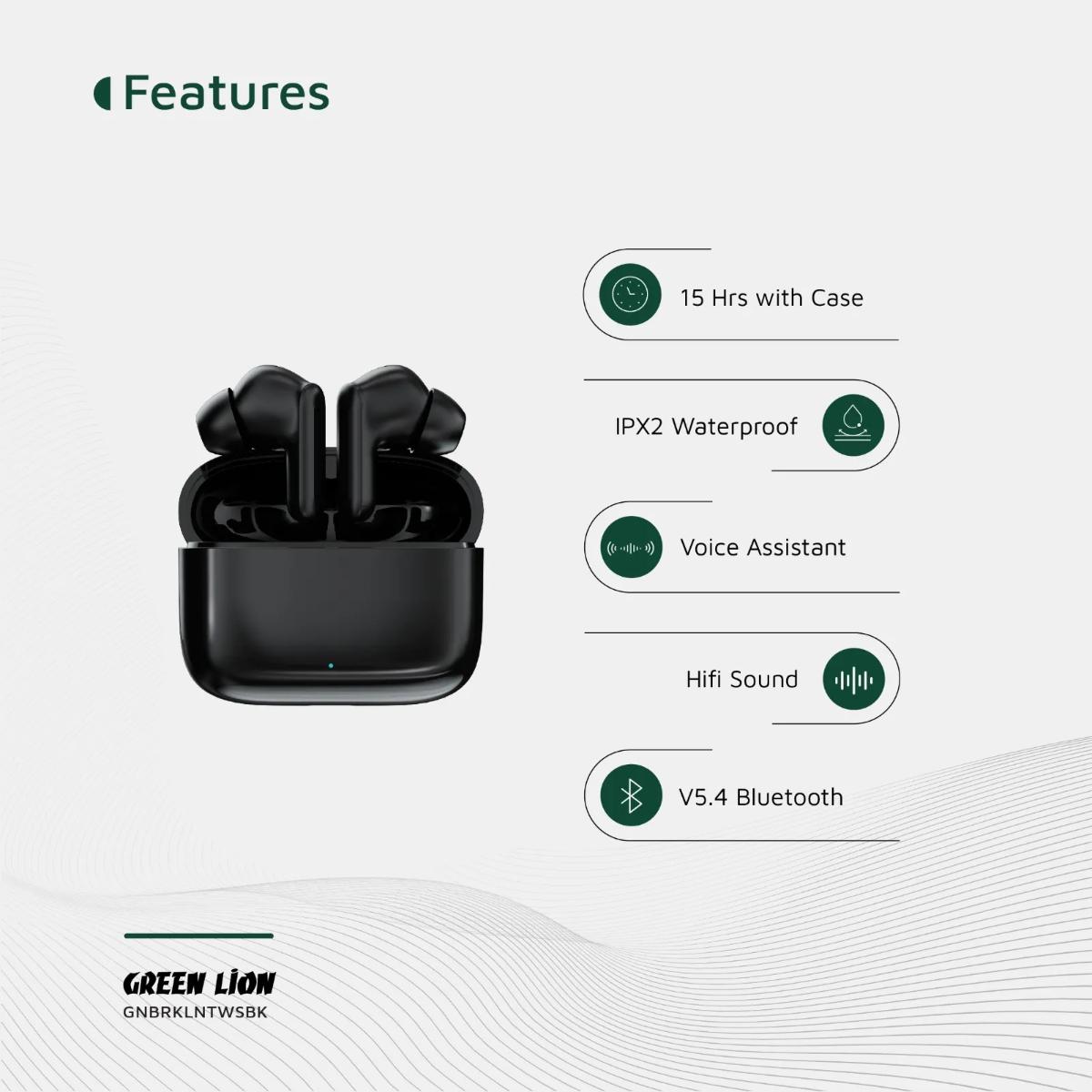 Green Lion Brooklyn True Wireless Earbuds