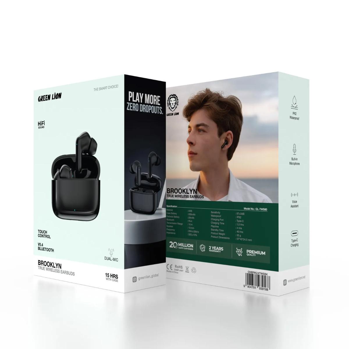 Green Lion Brooklyn True Wireless Earbuds