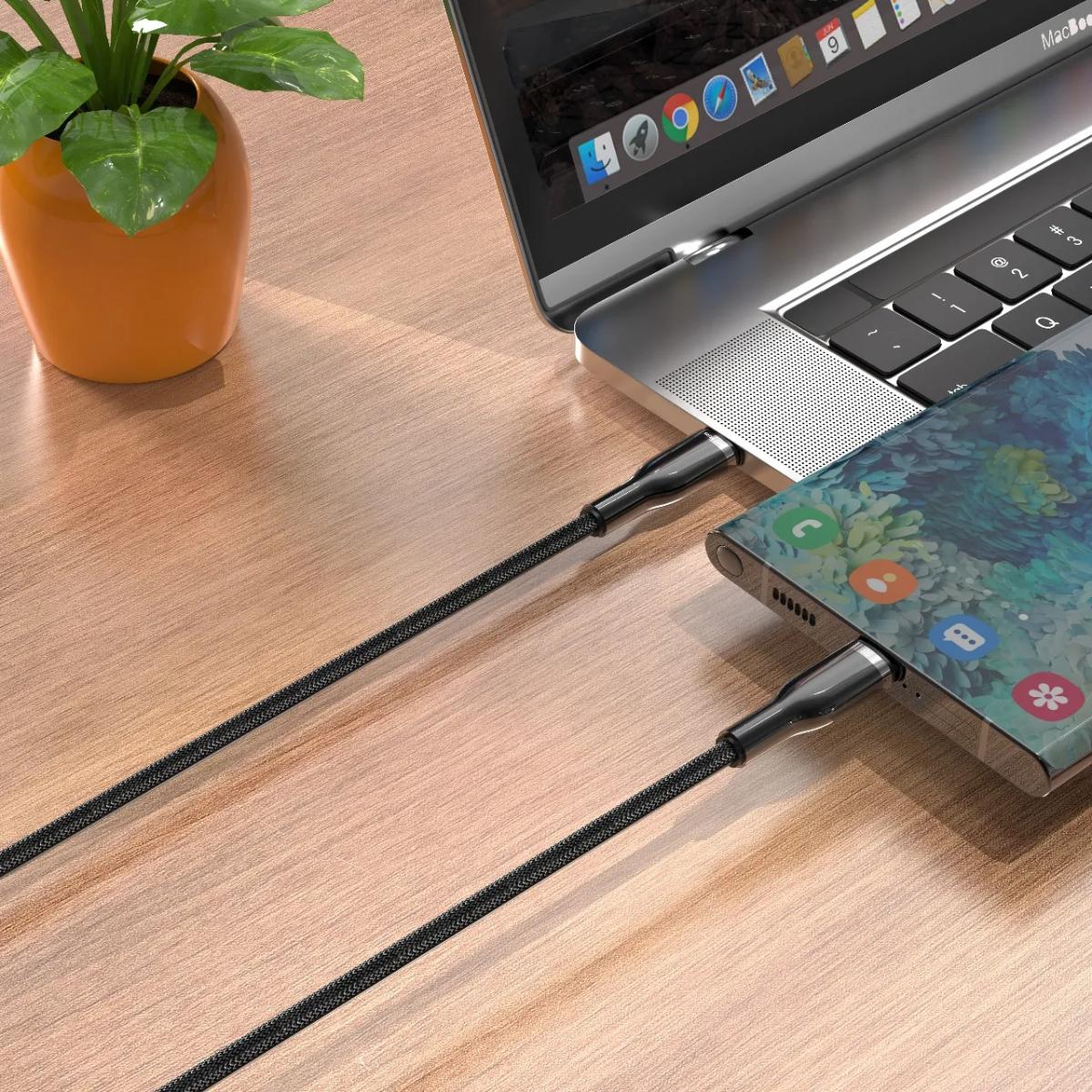 Green Lion Braided Zinc Alloy Cable USB-C To USB-C