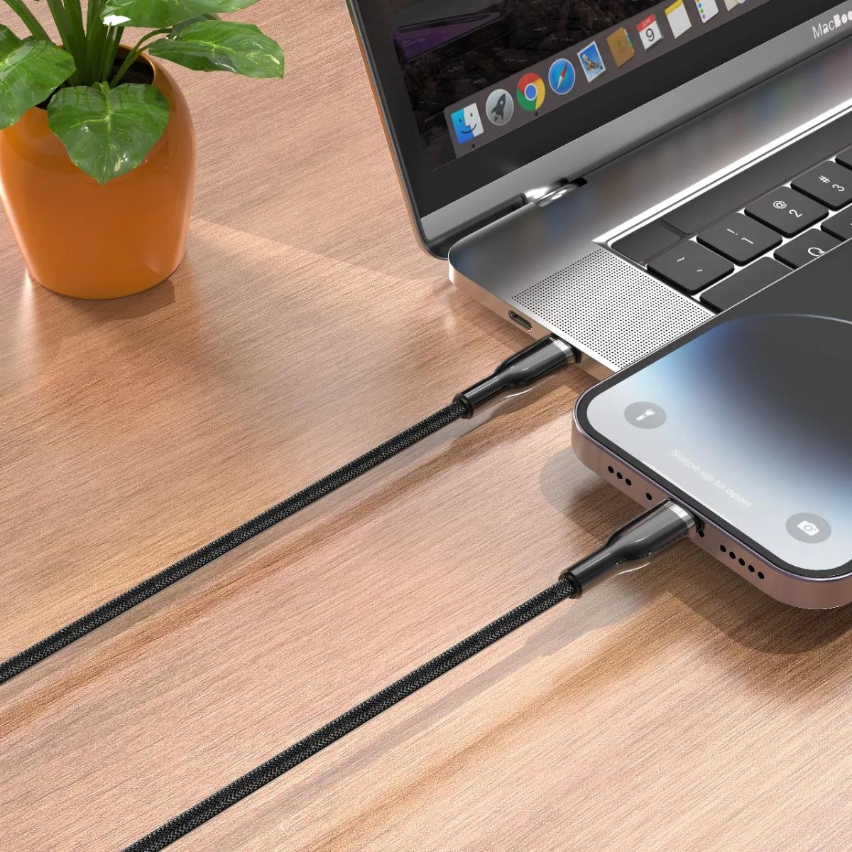 Green Lion Braided Zinc Alloy Cable USB-C To Lightning