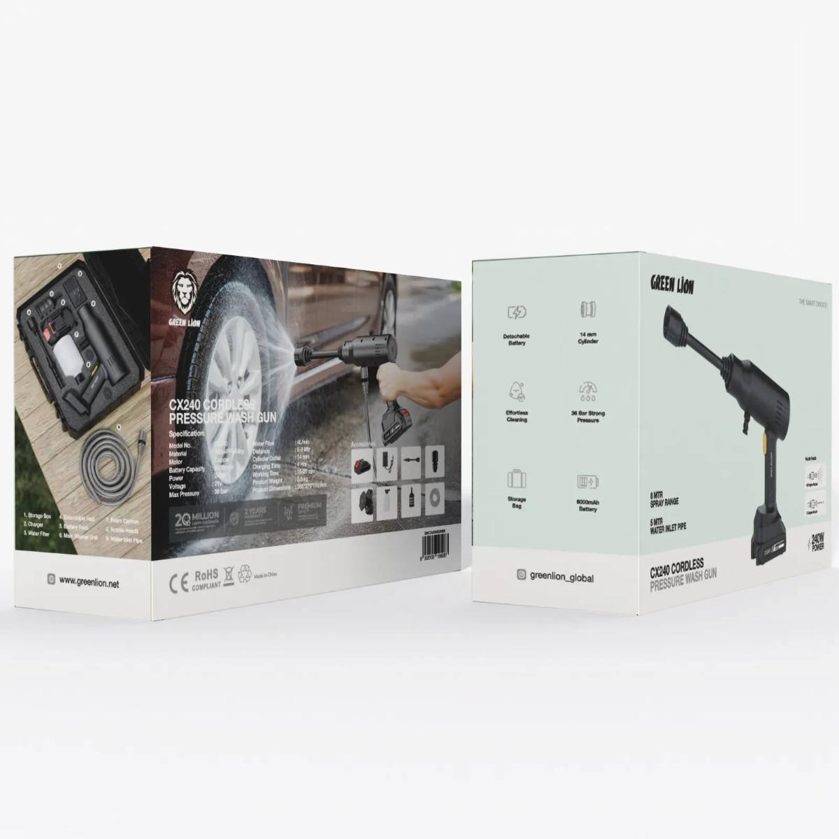 Green Lion Cordless Pressure Wash Gun