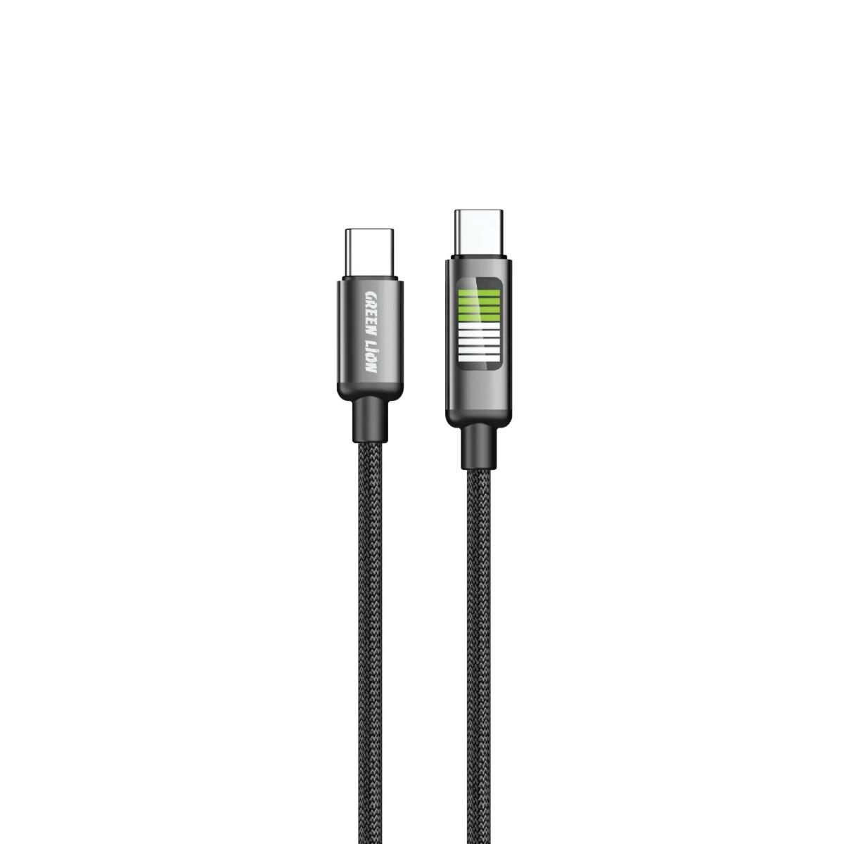 Green Lion LED Braided Cable USB•C to USB•C