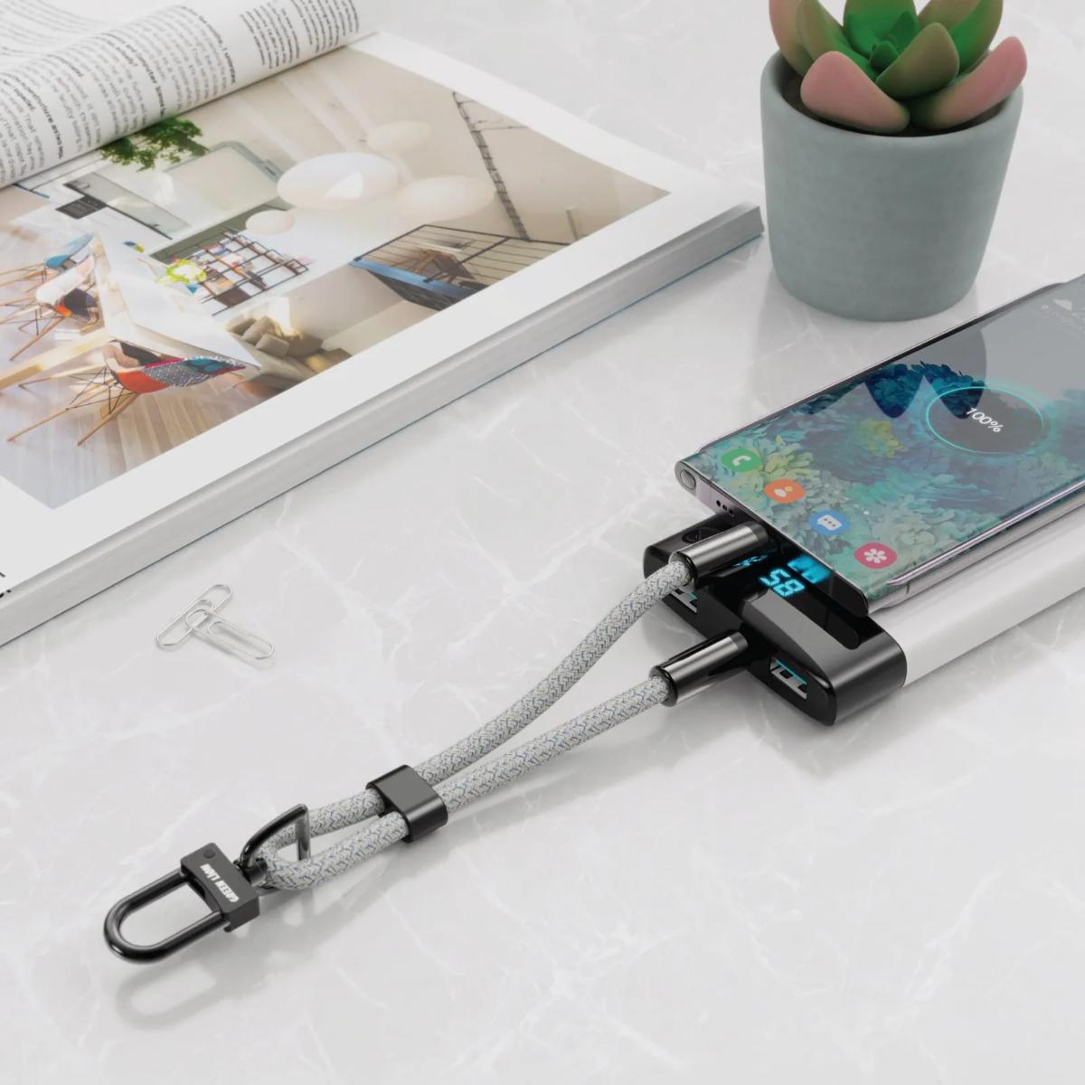 Green Lion Keychain lanyard USB•C to USB•C 60W