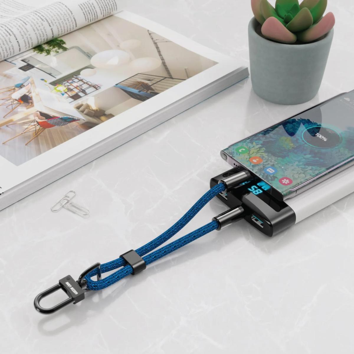 Green Lion Keychain lanyard USB•C to USB•C 60W