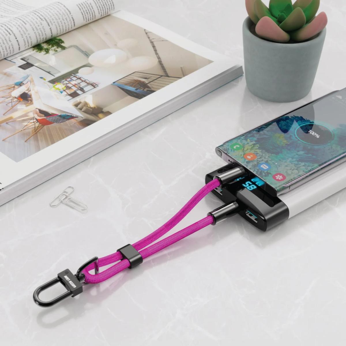 Green Lion Keychain lanyard USB•C to USB•C 60W