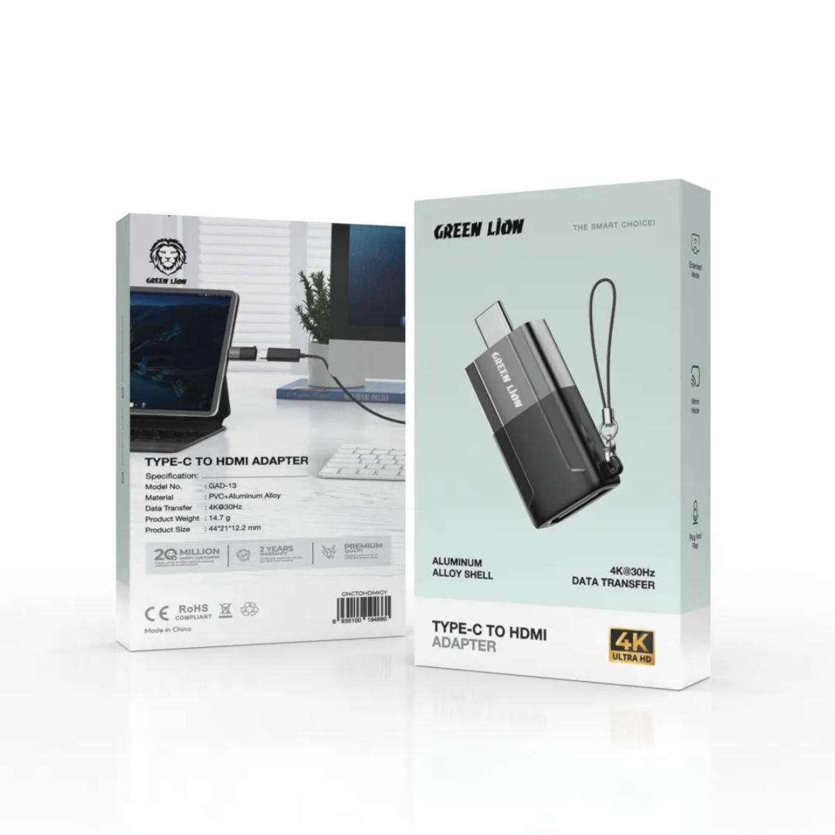 Green Lion Type-C to HDMI Adapter – 4K