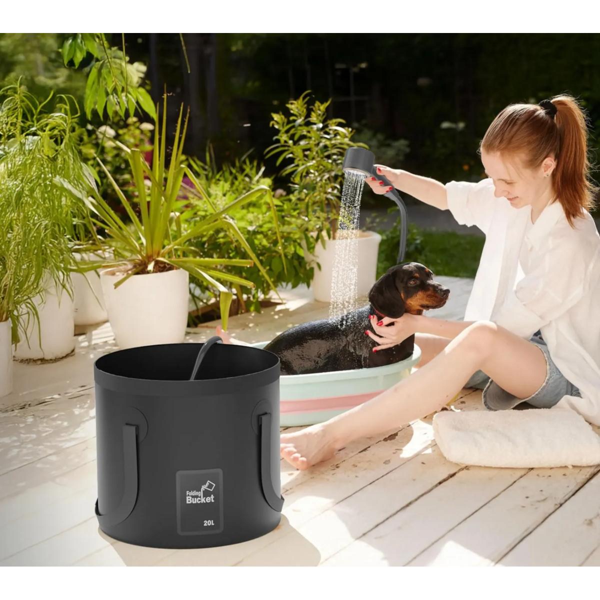 Green Lion Camping Shower with Digital Display