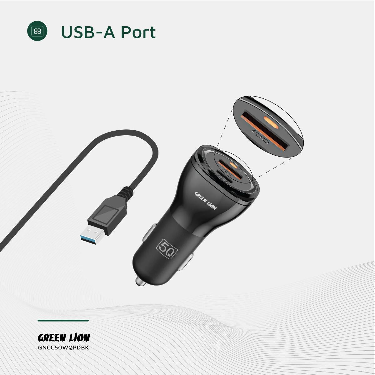 Green Lion Dual QC3.0 Car Charger 40W