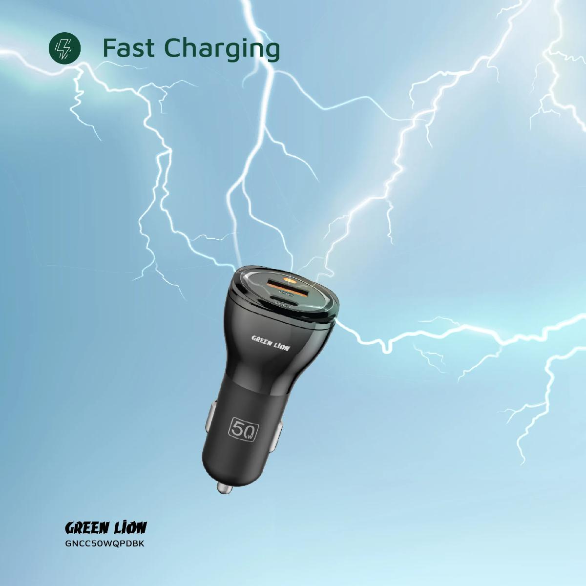 Green Lion Dual QC3.0 Car Charger 40W