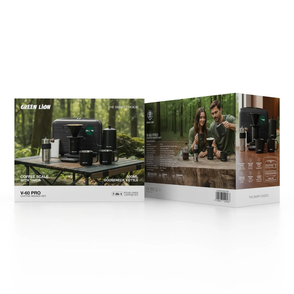 Green Lion PRO 7 in 1 Coffee Maker Set
