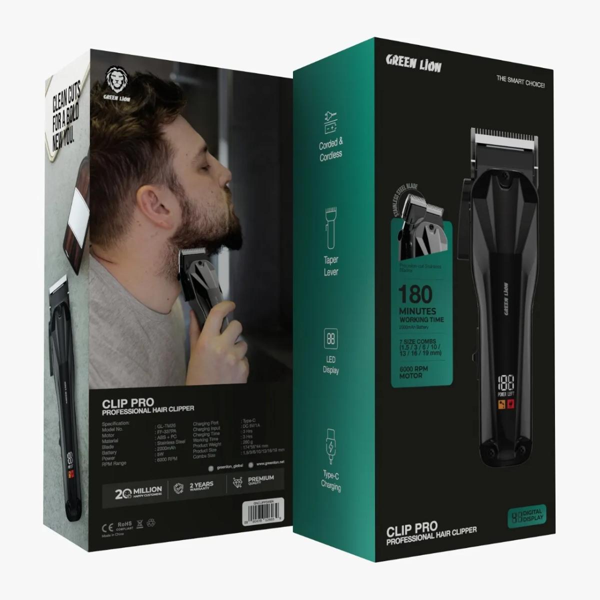 Green Lion Clip Pro Professional Hair Clipper