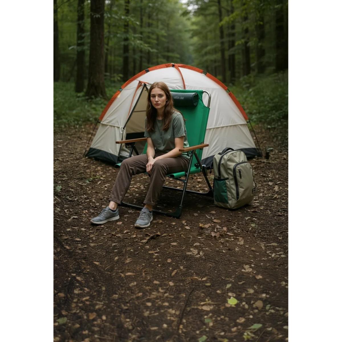 Green Lion  Adjustable Camping Chair
