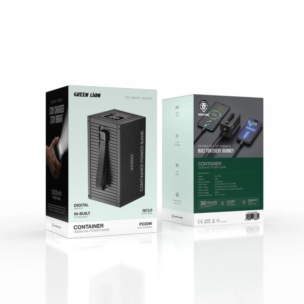 Green Lion Container 20,000mAh Power Bank