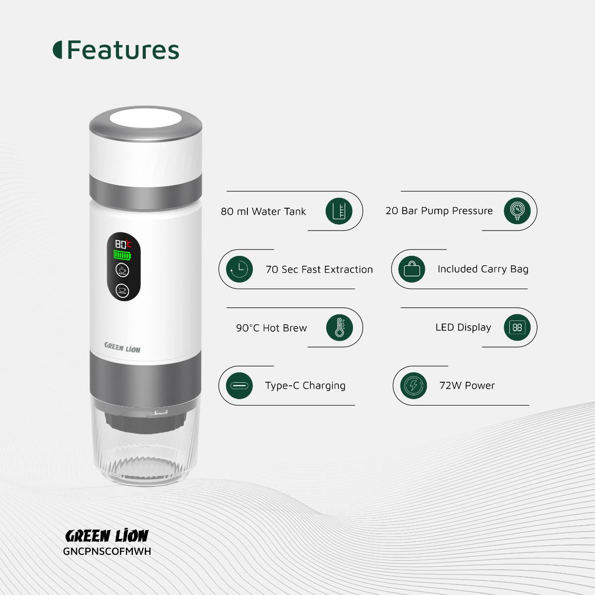 Green Lion Campinas Portable Coffee Maker
