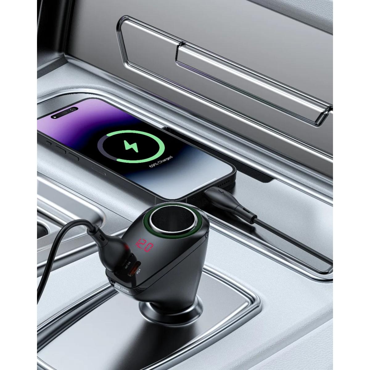Green Lion 75W Car Charger with PD 45W
