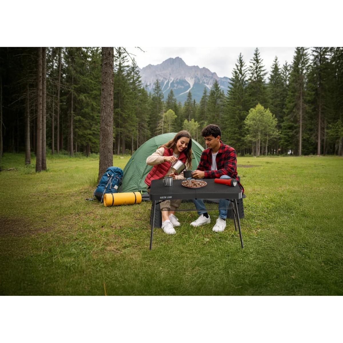 Green Lion Foldable Travel Camping Table & Stool