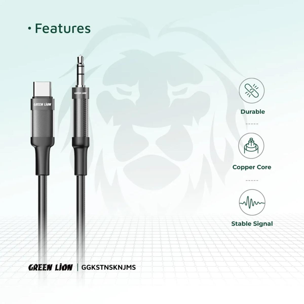 Green Lion USB•C To AUX Braided Cable