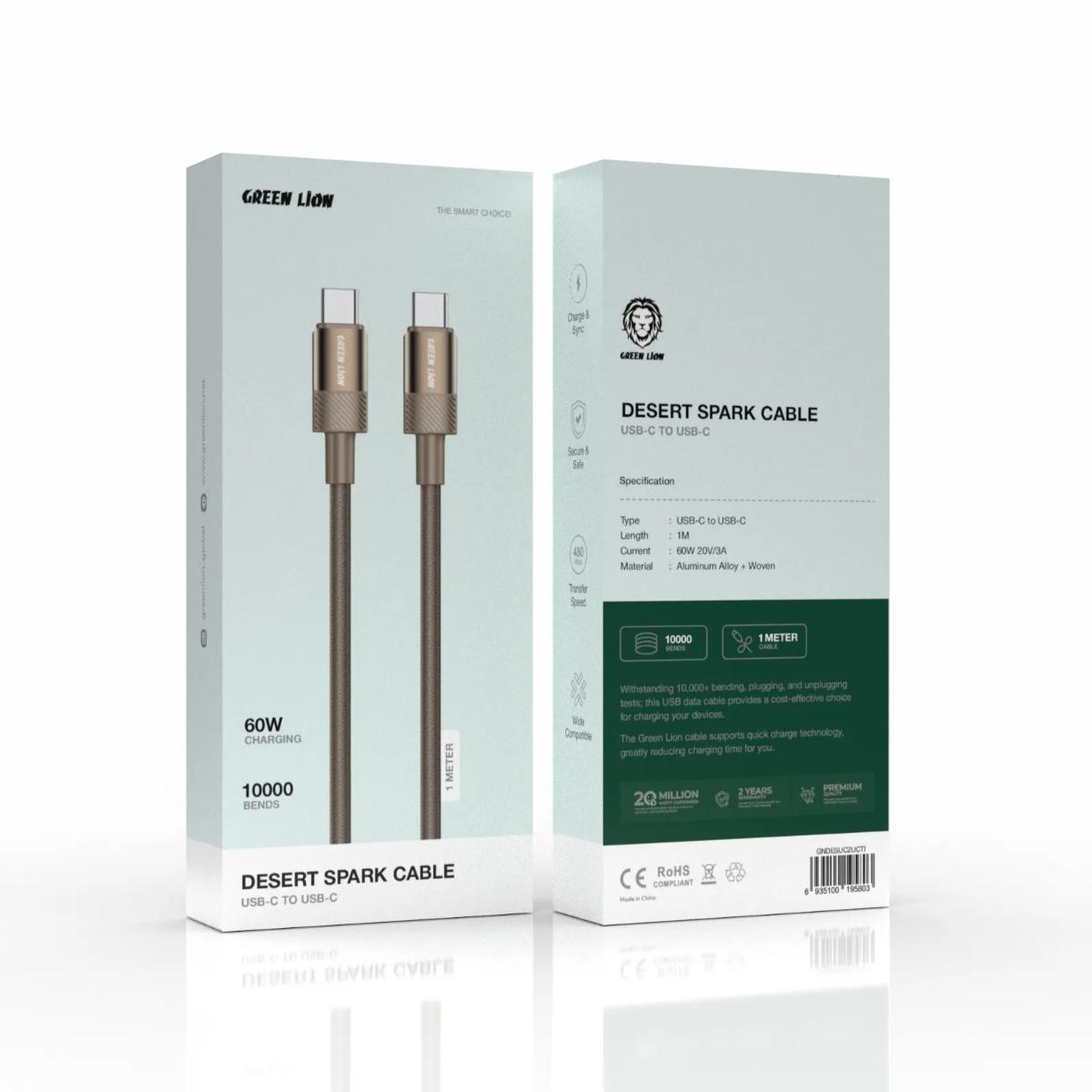 Green Lion Desert Spark Cable USB•C to USB•C