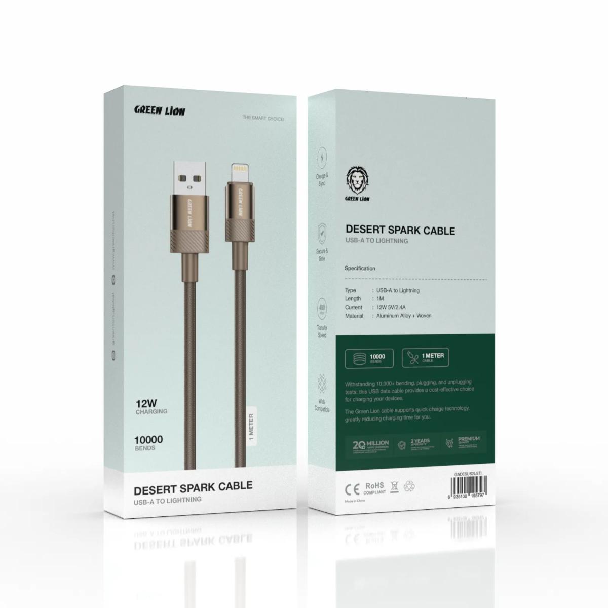 Green Lion Desert Spark Cable USB•A to Lightning
