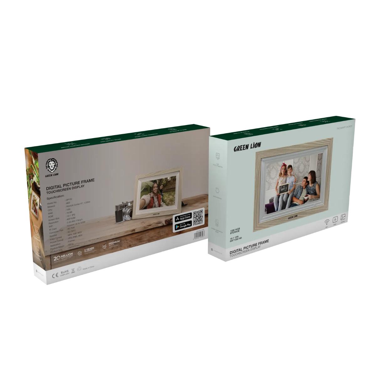 Green Lion Digital Picture Frame Touch Screen Display 10.1 Inch