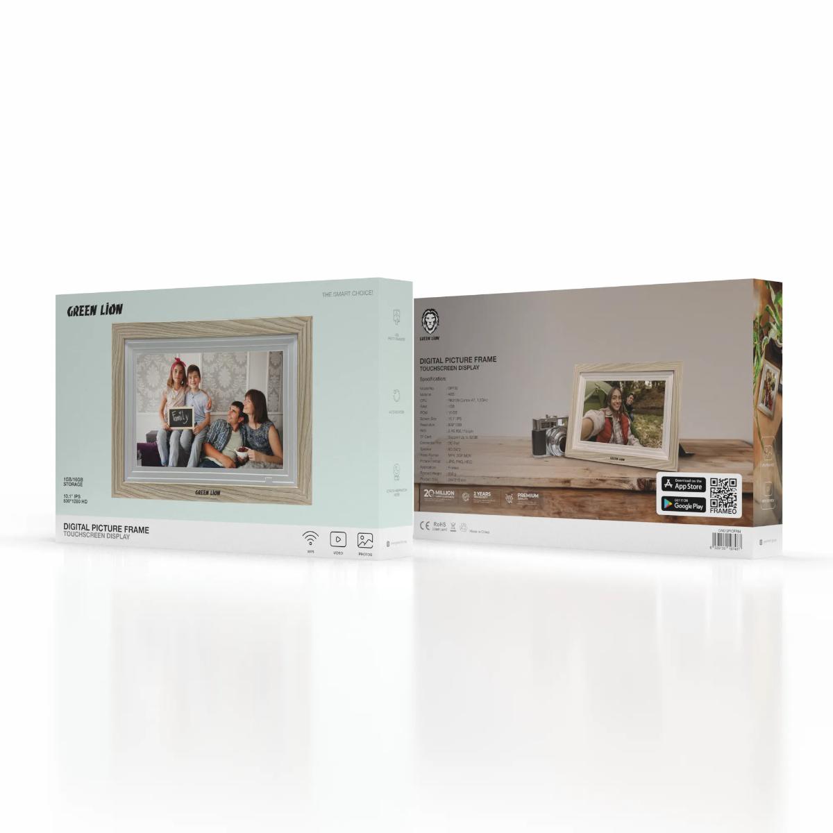 Green Lion Digital Picture Frame Touch Screen Display 10.1 Inch
